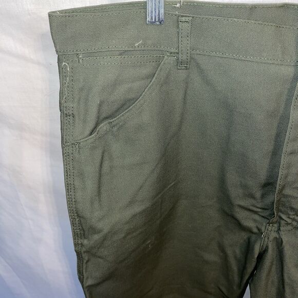 Bulwark FR Men’s Straight Jeans Size 42 X 32 Army Green Workwear Rugged NWOT - Picture 6 of 12